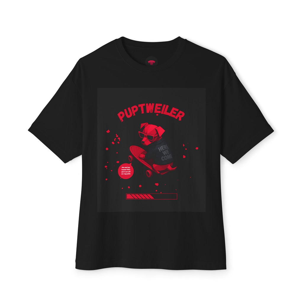 Puptweiler Unisex Oversized Boxy Tee, Casual Graphic Shirt, Streetwear Fashion, Gift for Dog Lovers, Summer Outfit, Unique T-Shirt
